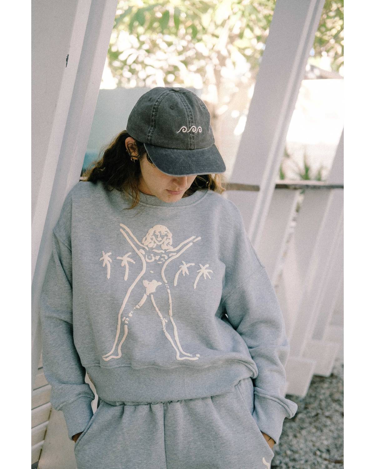 Model posing in Bush Woman Jumper