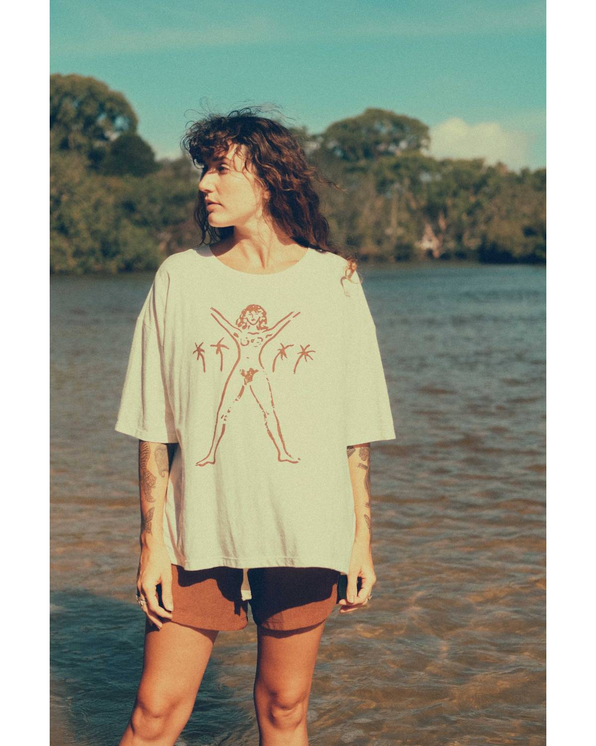 Model wearing Bush Woman Tee