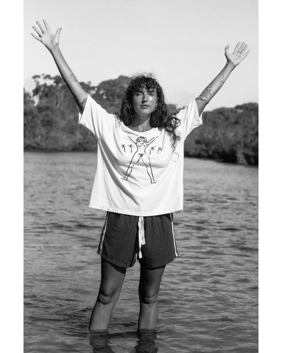 Close-up of Bush Woman Tee design