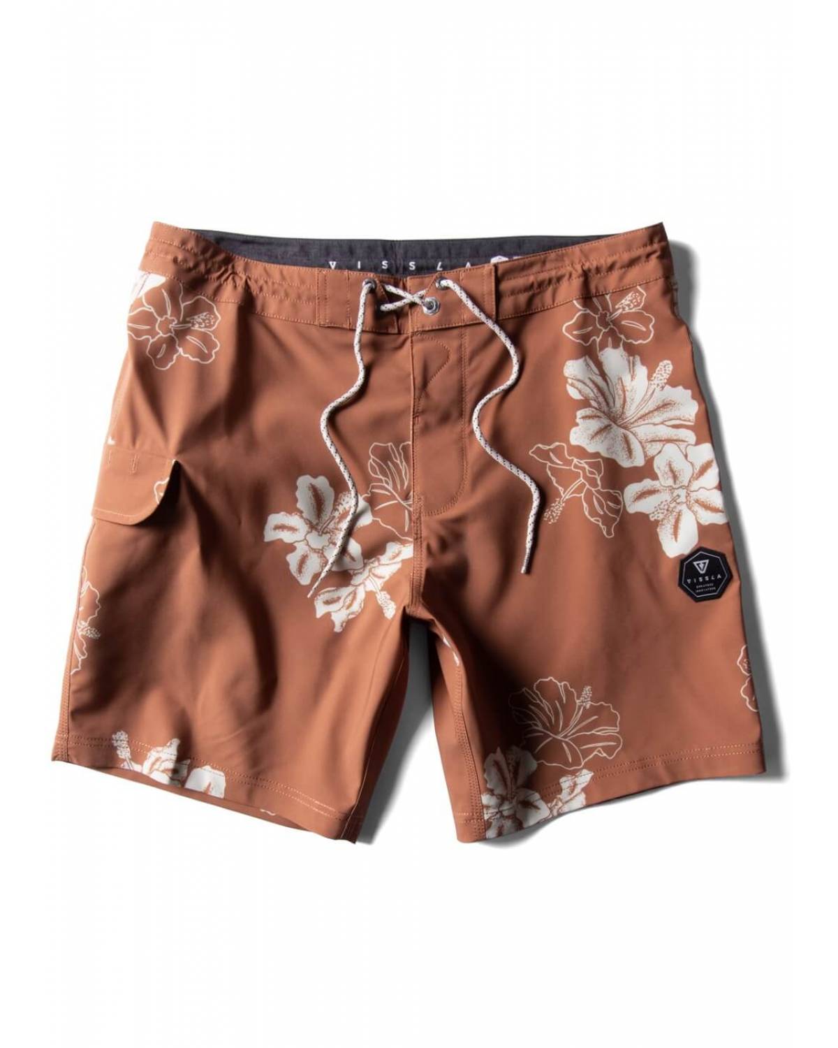 Byebiscus 17.5" Boardshort - Terracotta