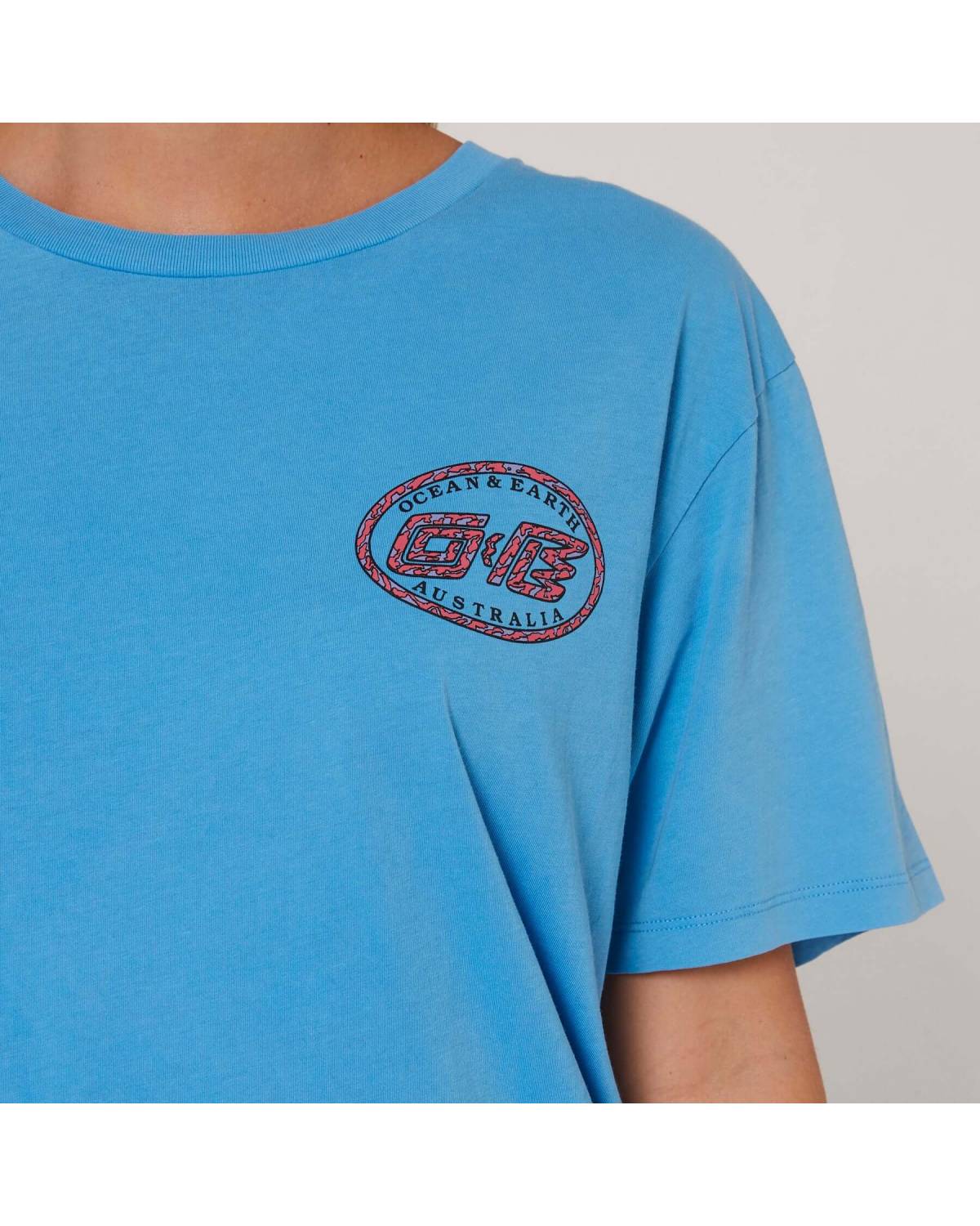 Camo Boyfriend Tee - Electric Blue