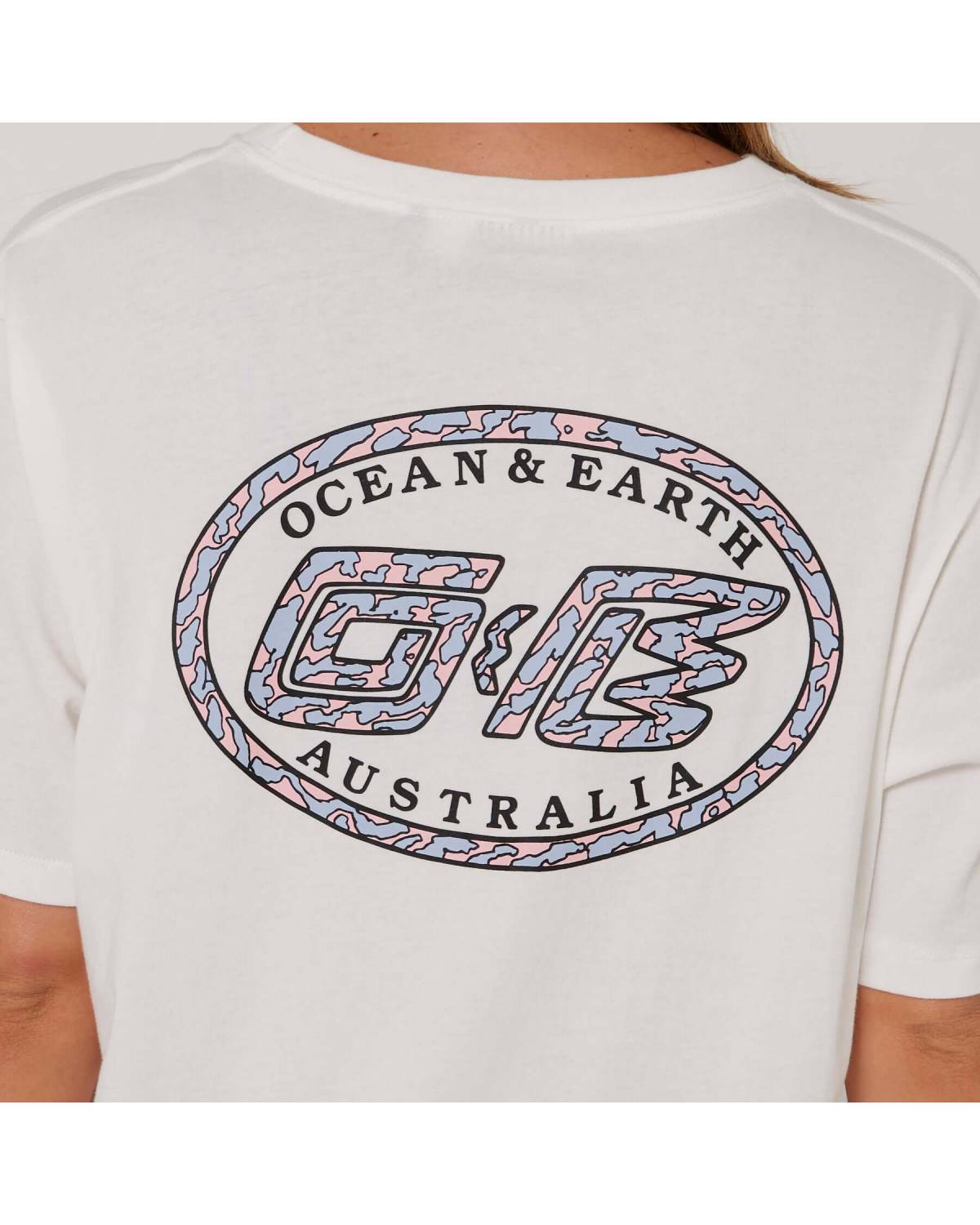 Camo Boyfriend Tee - Vintage White