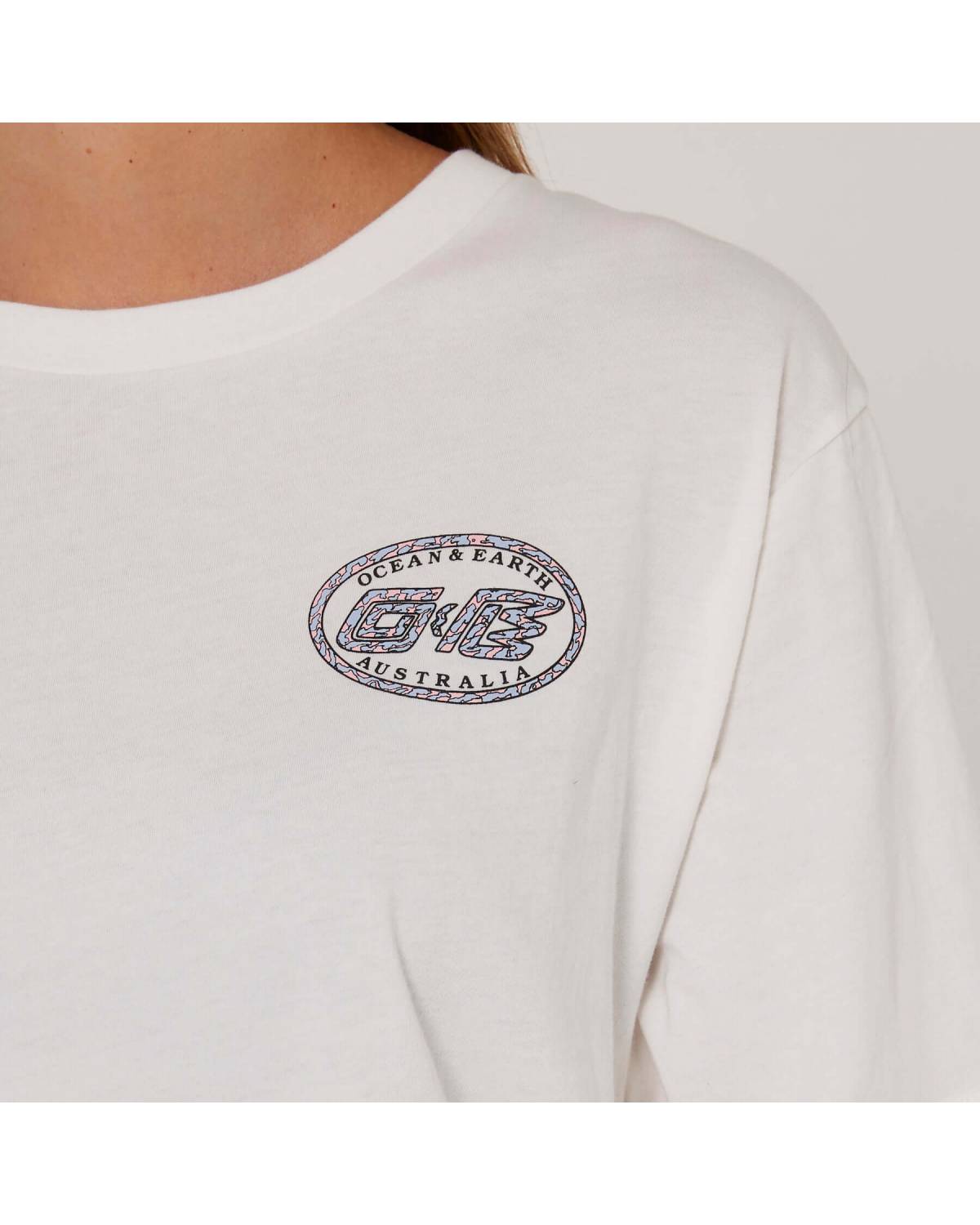 Camo Boyfriend Tee - Vintage White