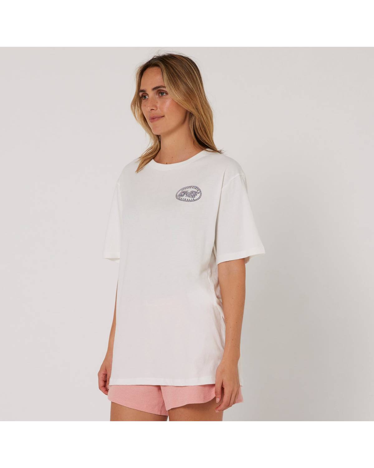 Camo Boyfriend Tee - Vintage White