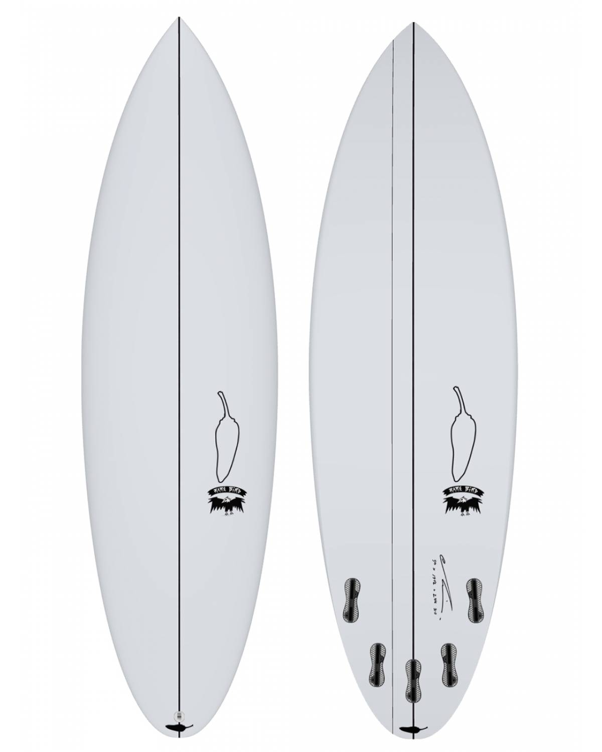 Rare Bird (Chilli) - 6' 6" x 20 1/2" x 2 7/8" x 38.6L - FCS II