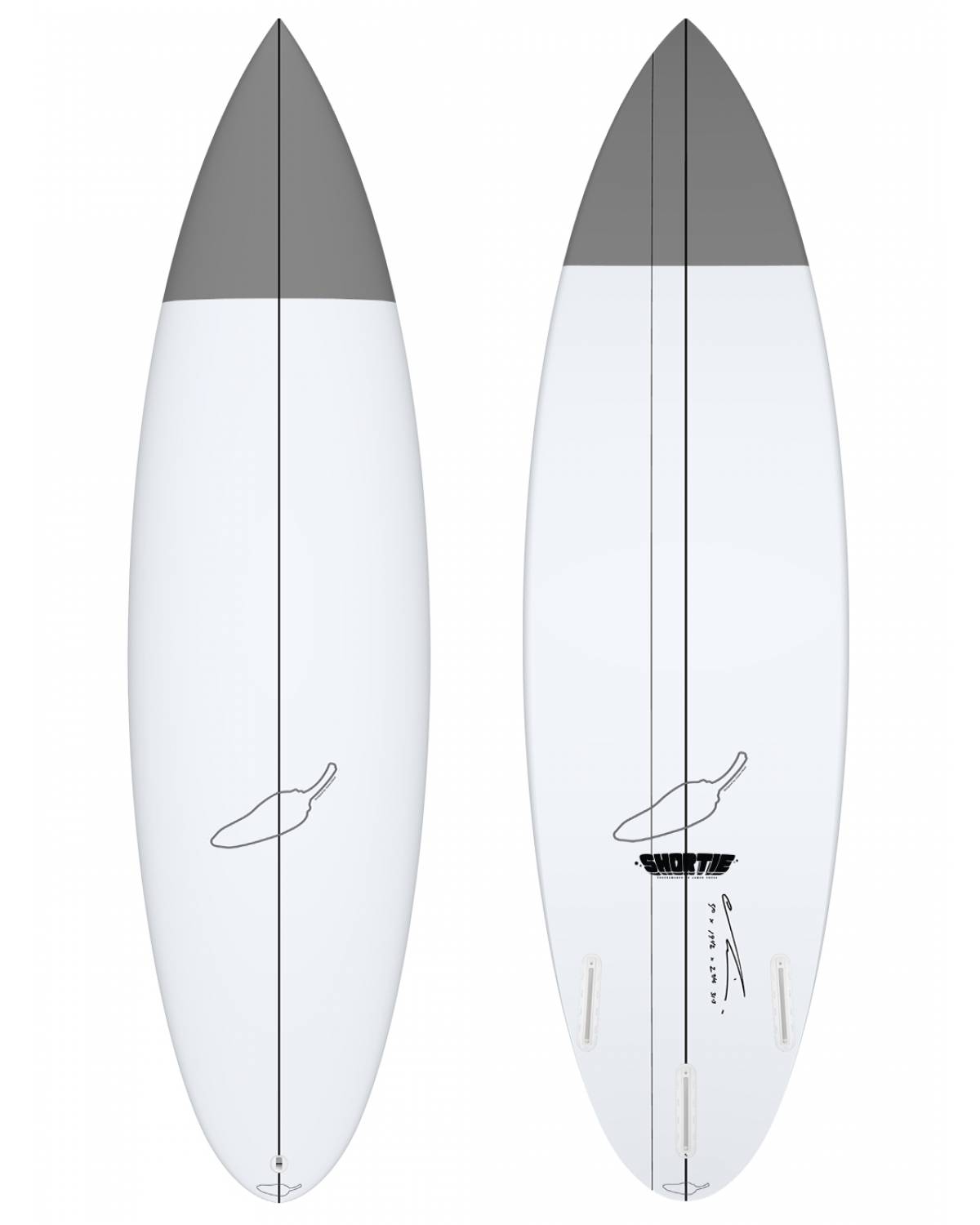 Shortie (Chilli) - 6' 1" x 19 1/4" x 2 5/8" x 32L - FCS II