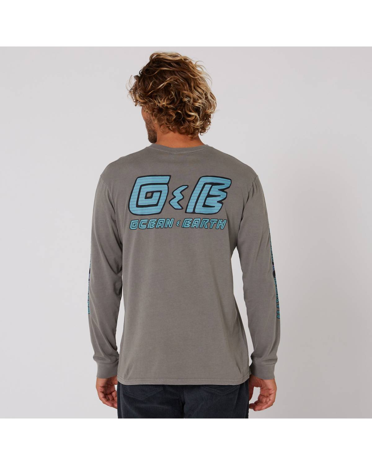 Men's 90's Wave LS Tee - Charcoal