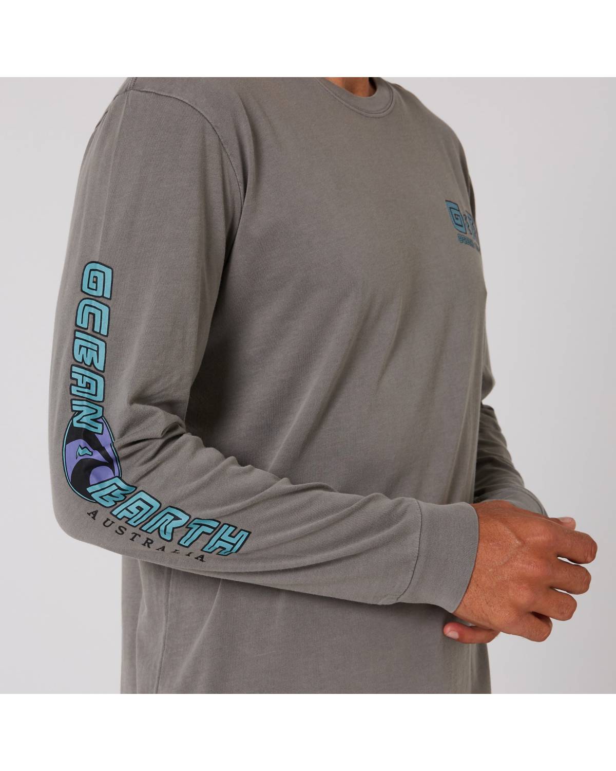 Men's 90's Wave LS Tee - Charcoal
