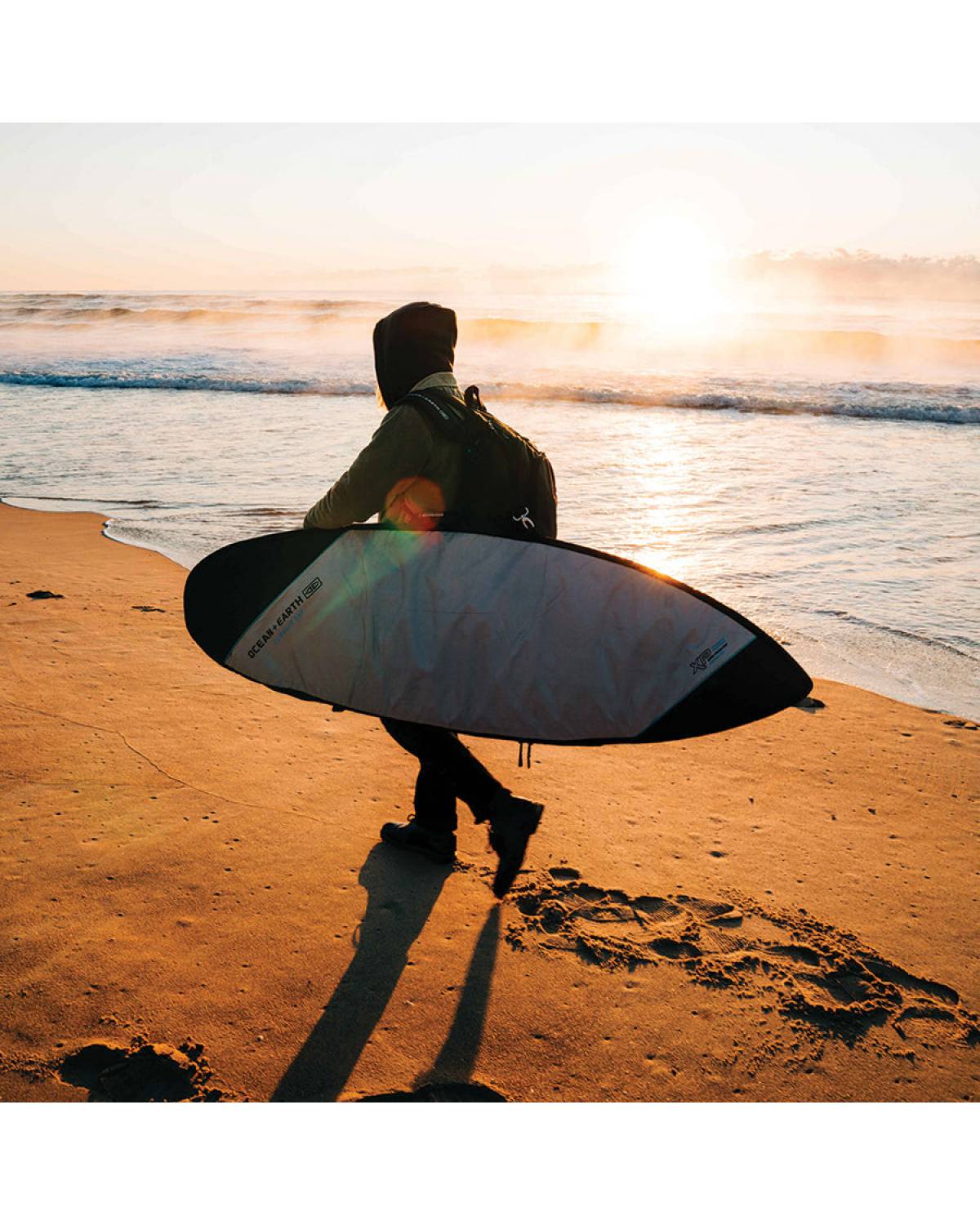 Compact Day Shortboard Cover - Black/Red