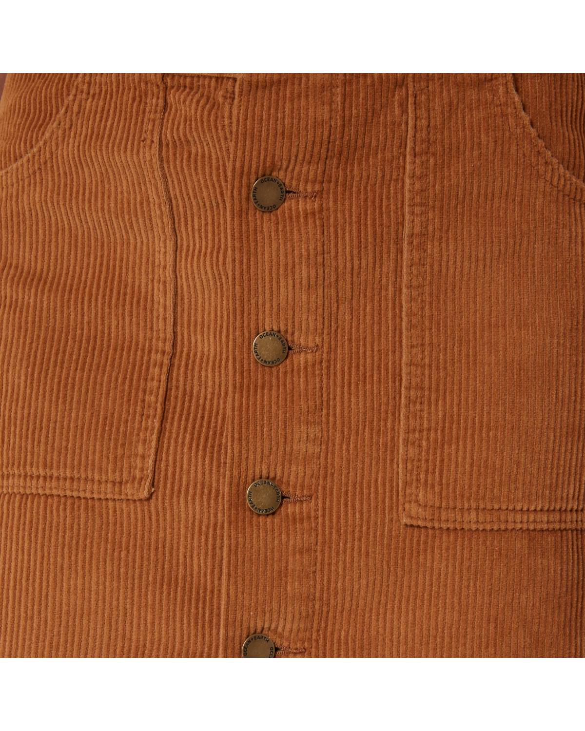 Day Tripper Cord Skirt - Caramel