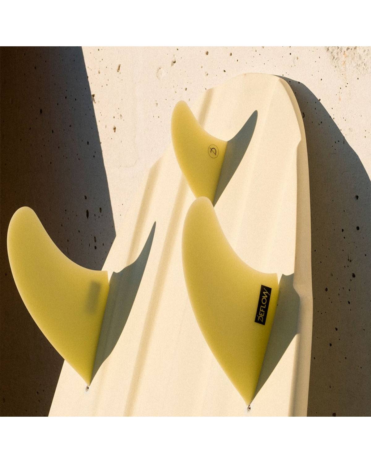 Bravosurf | DEFLOW TWIN FINS TWIN + 1  | Yellow