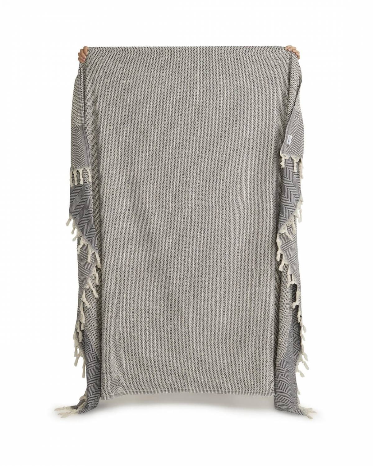 Diamond Oversized Family Beach/Picnic Blanket - Deep Blue