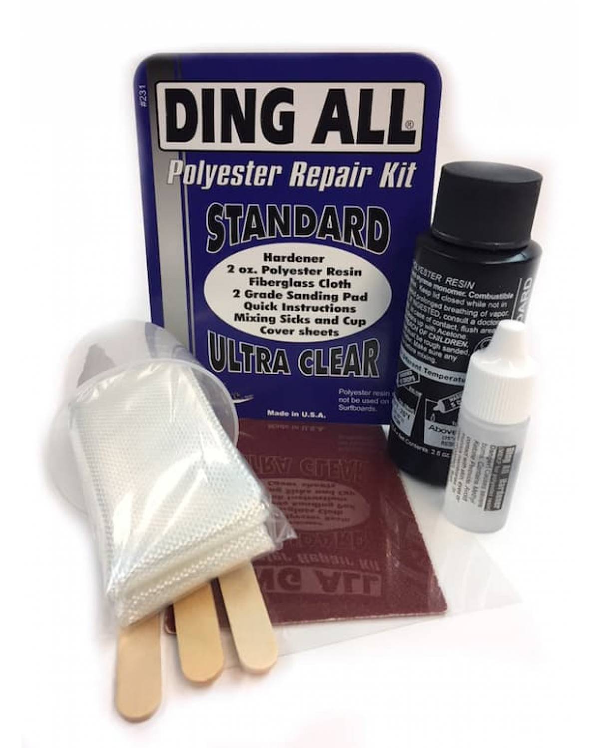 Ding All Traditional Polyester Repair Kit With Hardener - 59ml (2oz)