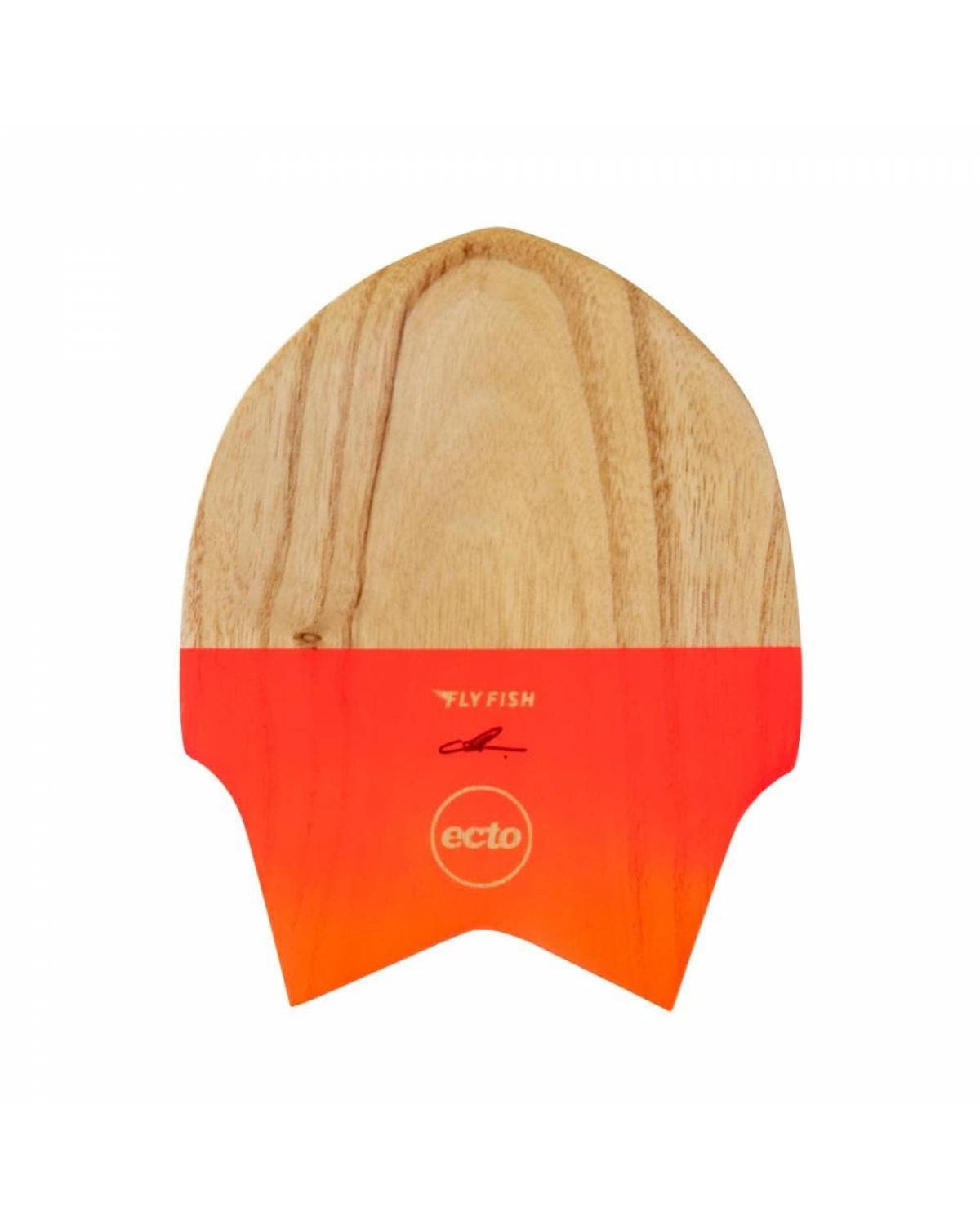 Ecto Fly Fish 9" Handplane - red - bottom