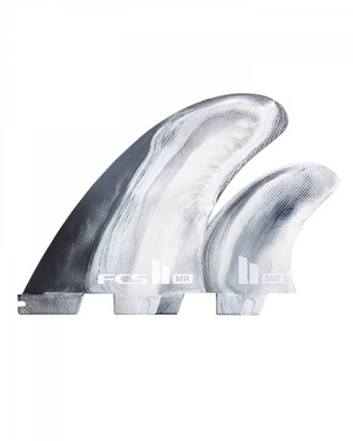 FCS II Mark Richards PC Twin + Stabiliser Fins - Black/White