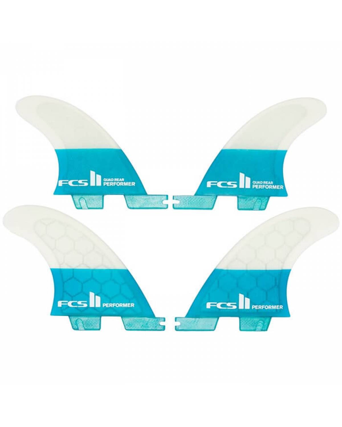 FCS II Performer PC Quad Fins Teal 
