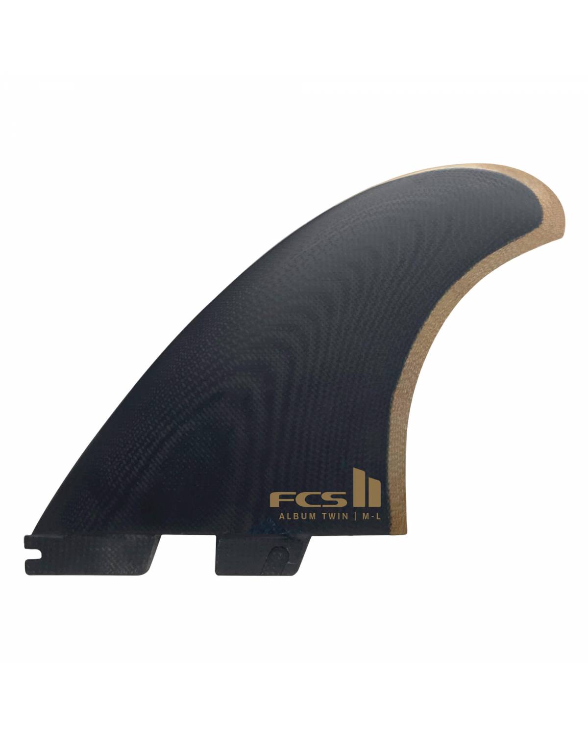 FCS II Album Twin + 1 PG Fins - Black/Gold - M-L