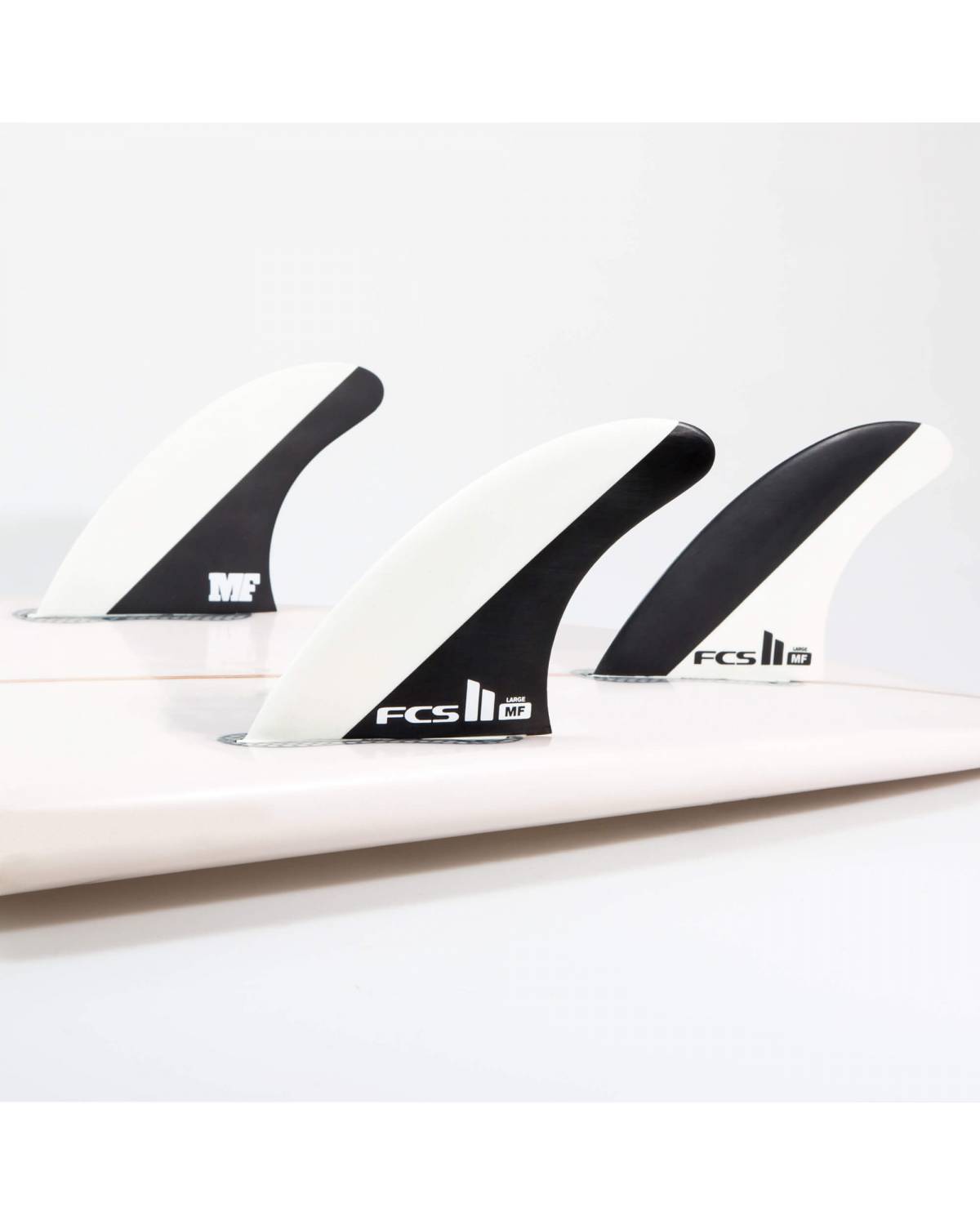 FCS II Mick Fanning PC Tri Fins Black/White tri