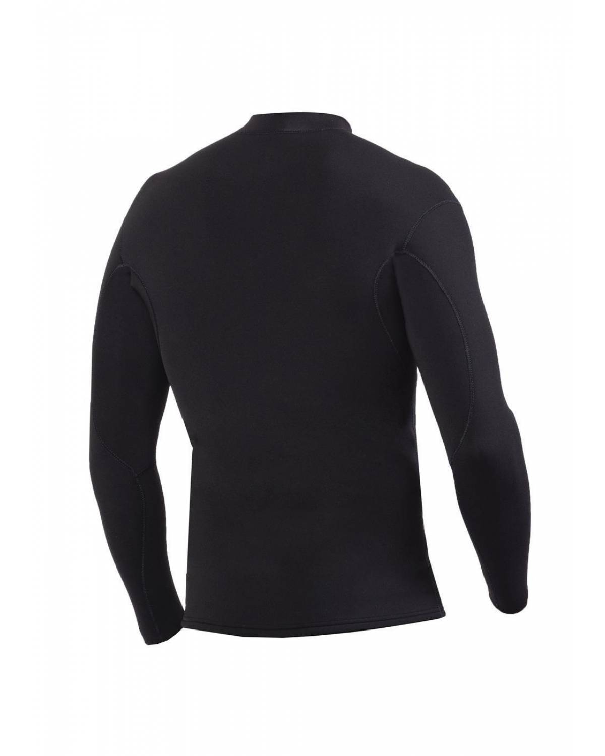 Solid Sets 2mm Front Zip Jacket - Black