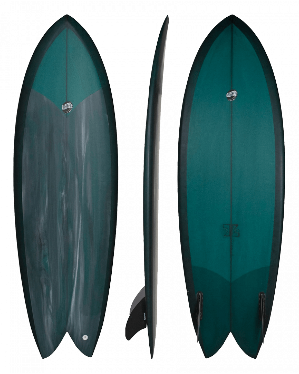Thomas Fish Surfboard - Dark Green