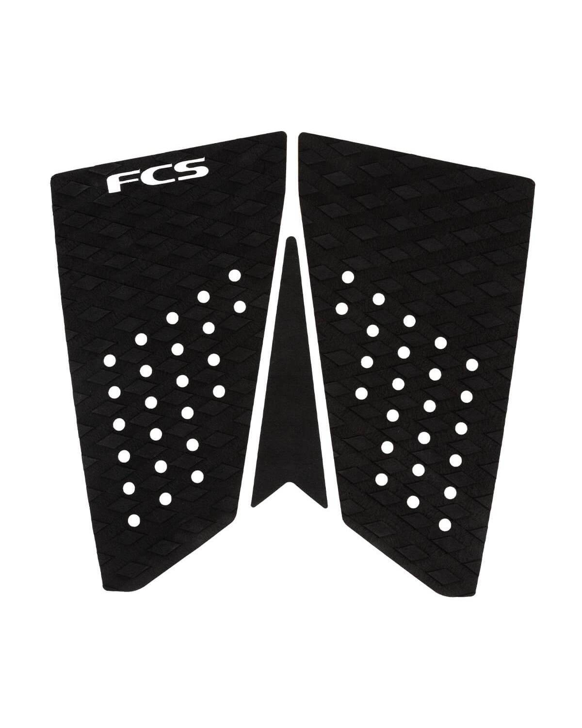 FCS T-3 Fish Surfboard Traction Pad - Black (3 pieces)