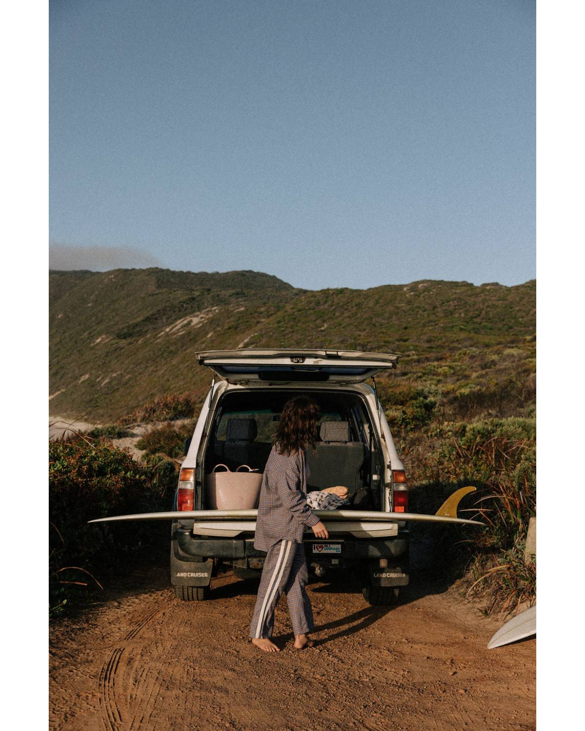 Flannel pants by ocean view