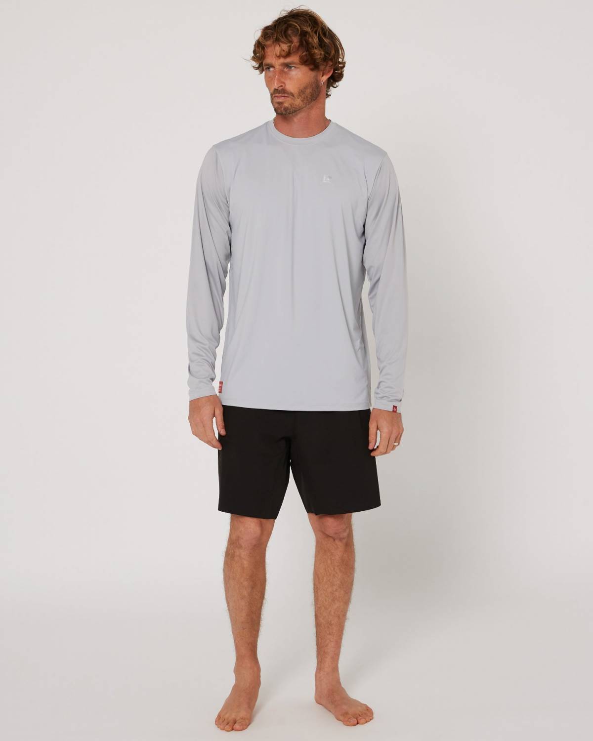 Follow Hybrid Tee L/S - Light Grey