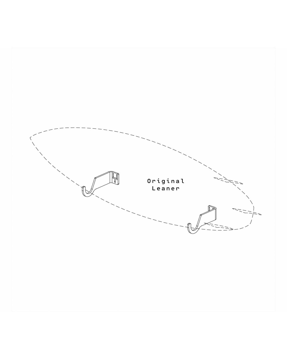 Ghost Racks Leaner Surfboard Wall Rack Original drawing