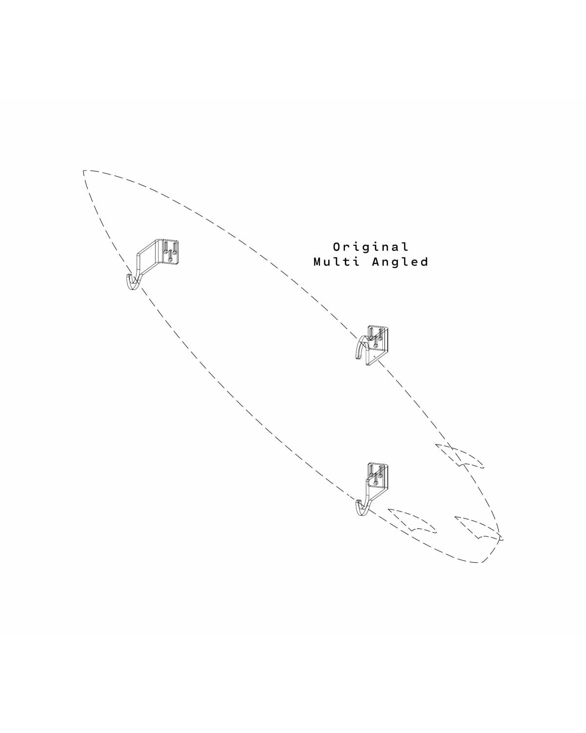 Ghost Racks Multi-Angled Surfboard Wall Rack Original Mount