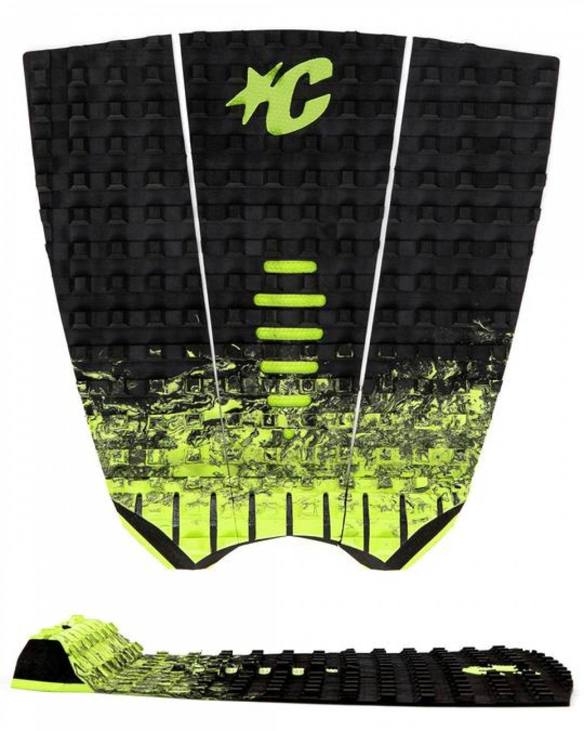 Mick Fanning  Tail Pad - Black Fade Lime