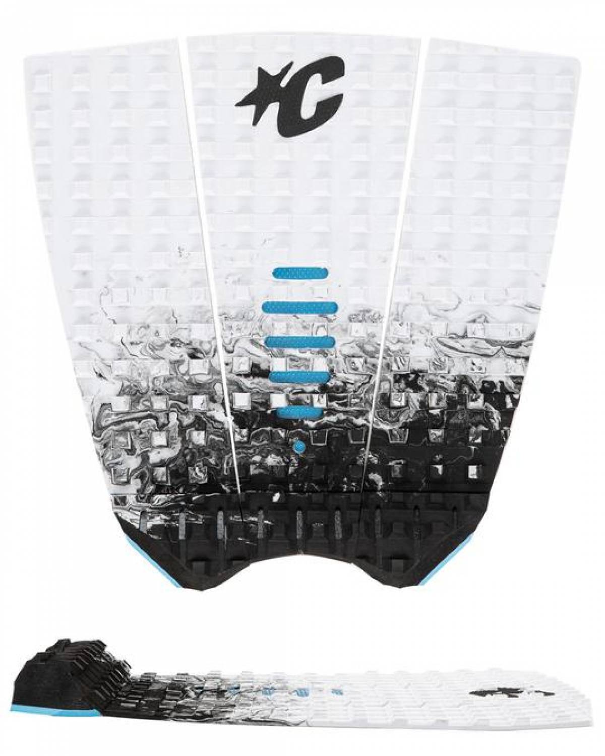 Mick Fanning Tail Pad - White Fade Black Blue