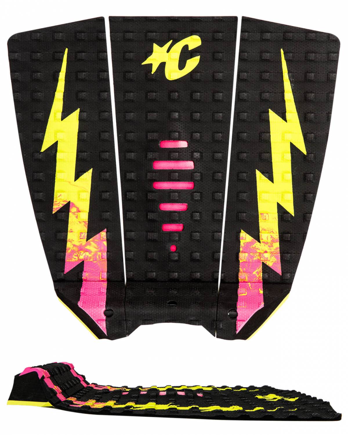 Mick Eugene Fanning Lite Tail Pad - Black Pink Fade Lime