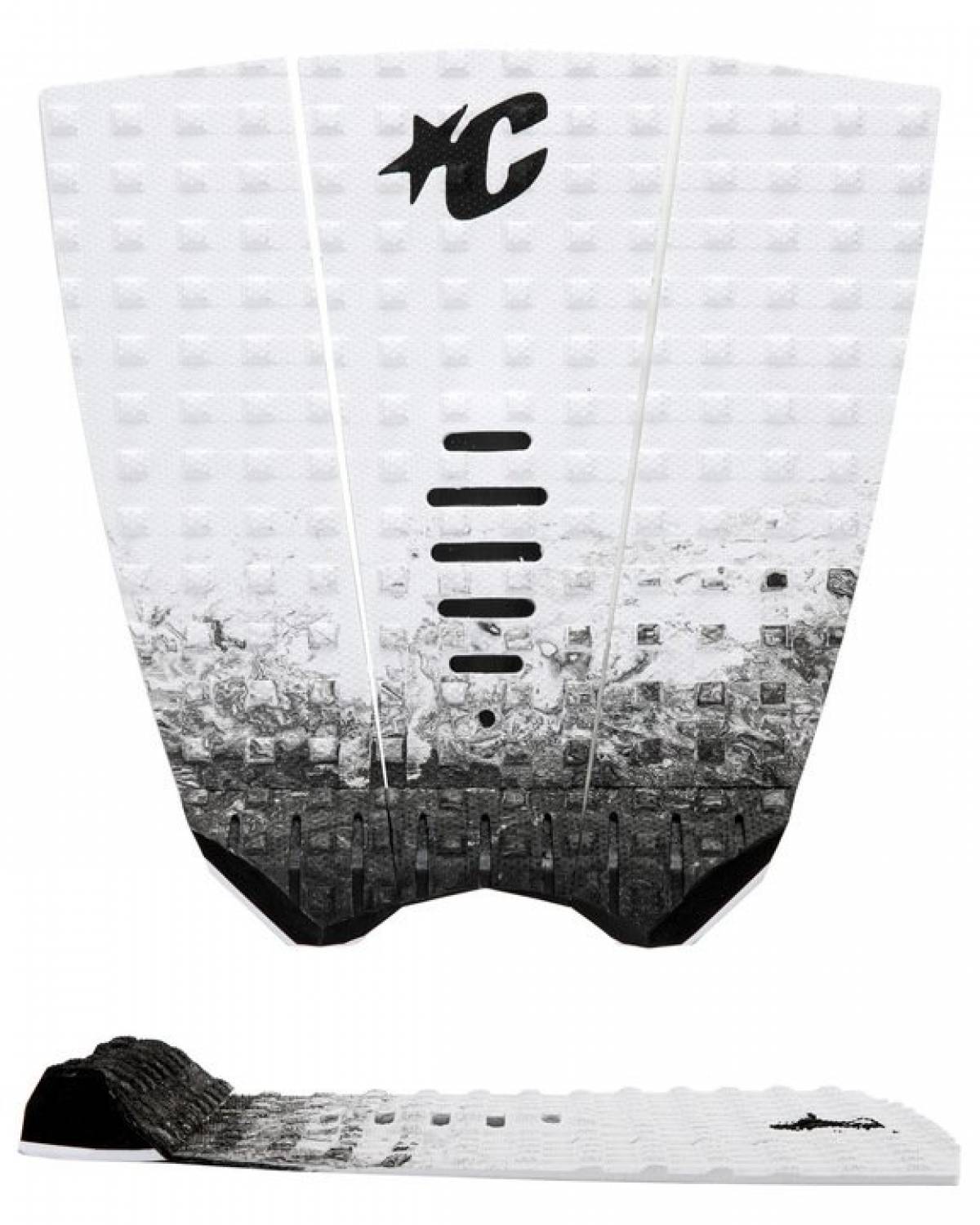 Mick Fanning Lite Tail Pad - White Fade Black