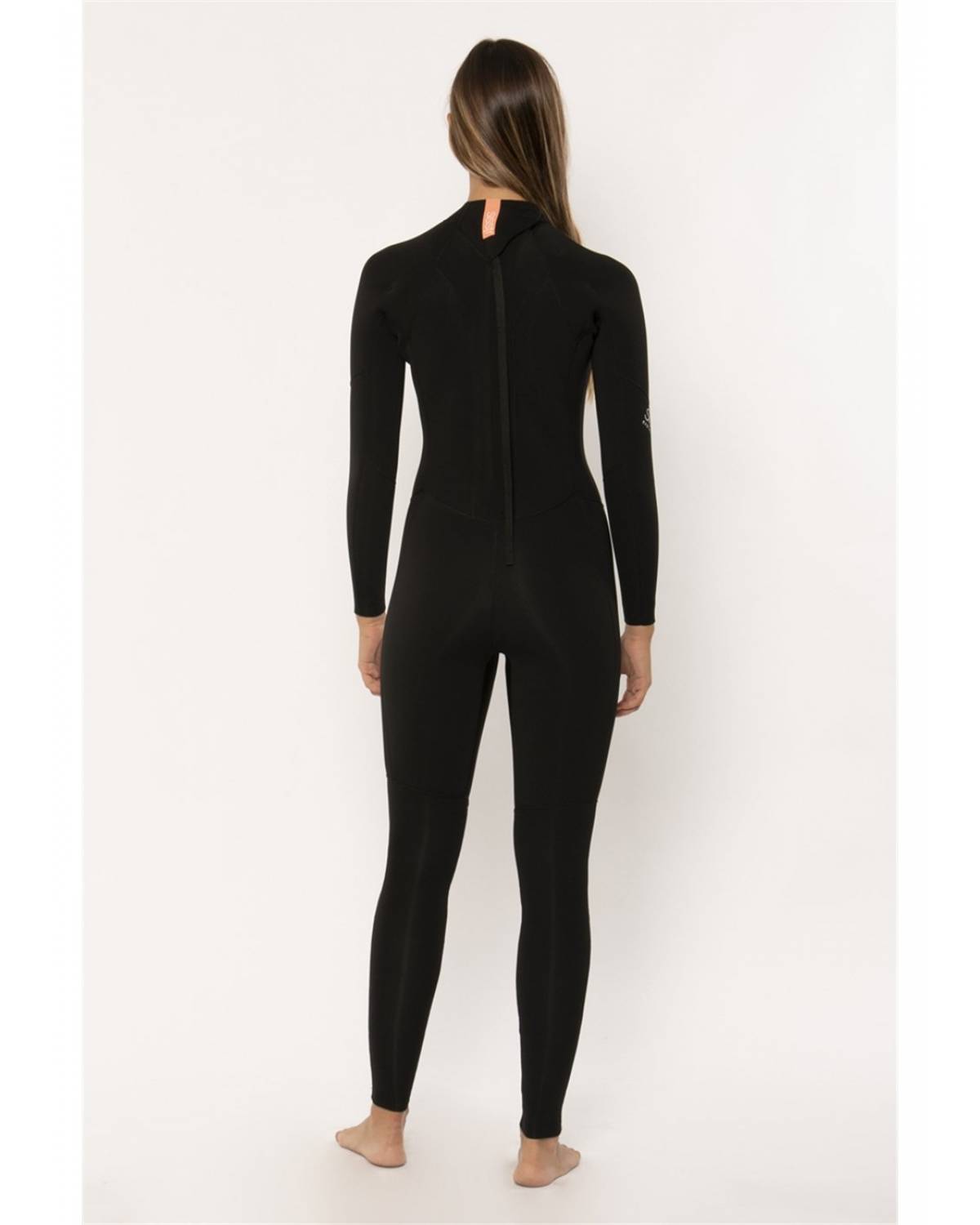 Sisstrevolution 7 Seas 4/3 Back Zip Full Steamer Wetsuit - Black back