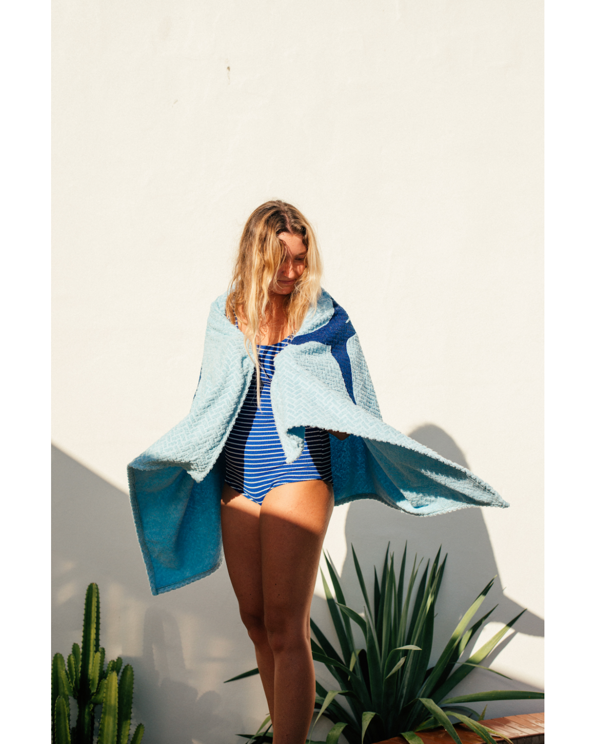 Back View with Towel