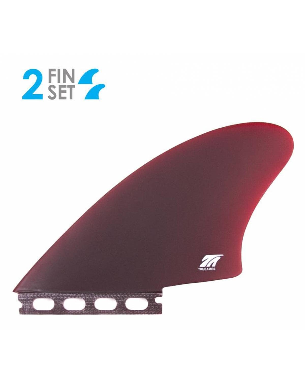 True Ames Hobie Fish Surfboard Fins - Red (Futures) 2 fin set