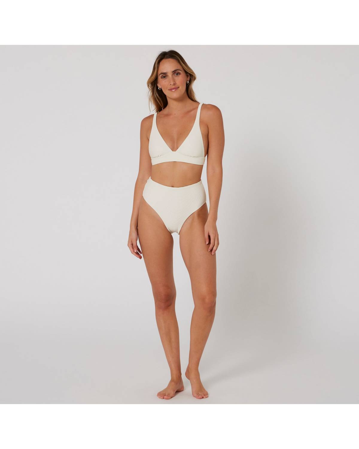 Hyams-Rib Retro Hi Pant - Coconut
