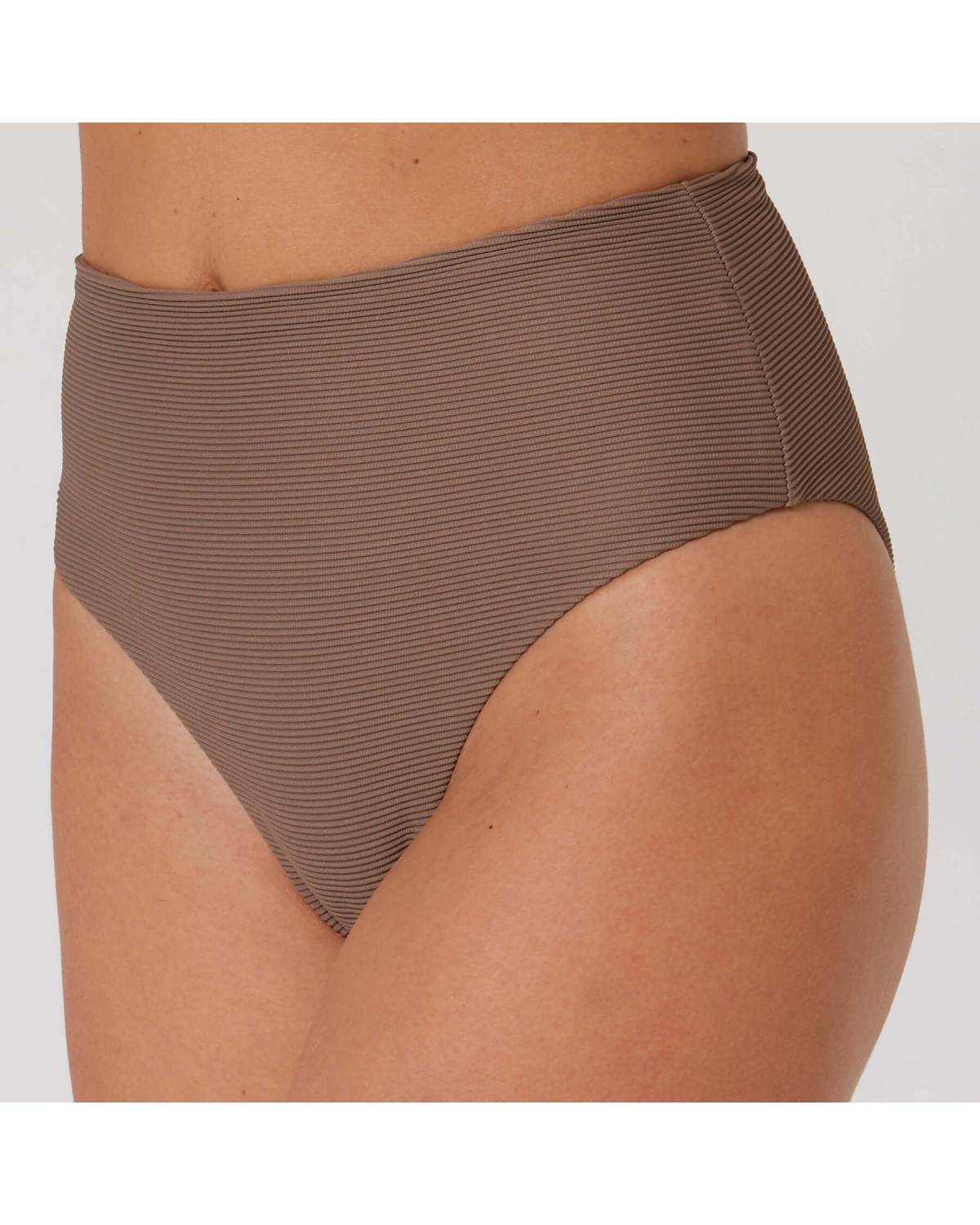 Hyams-Rib Retro Hi Pant - Mocha