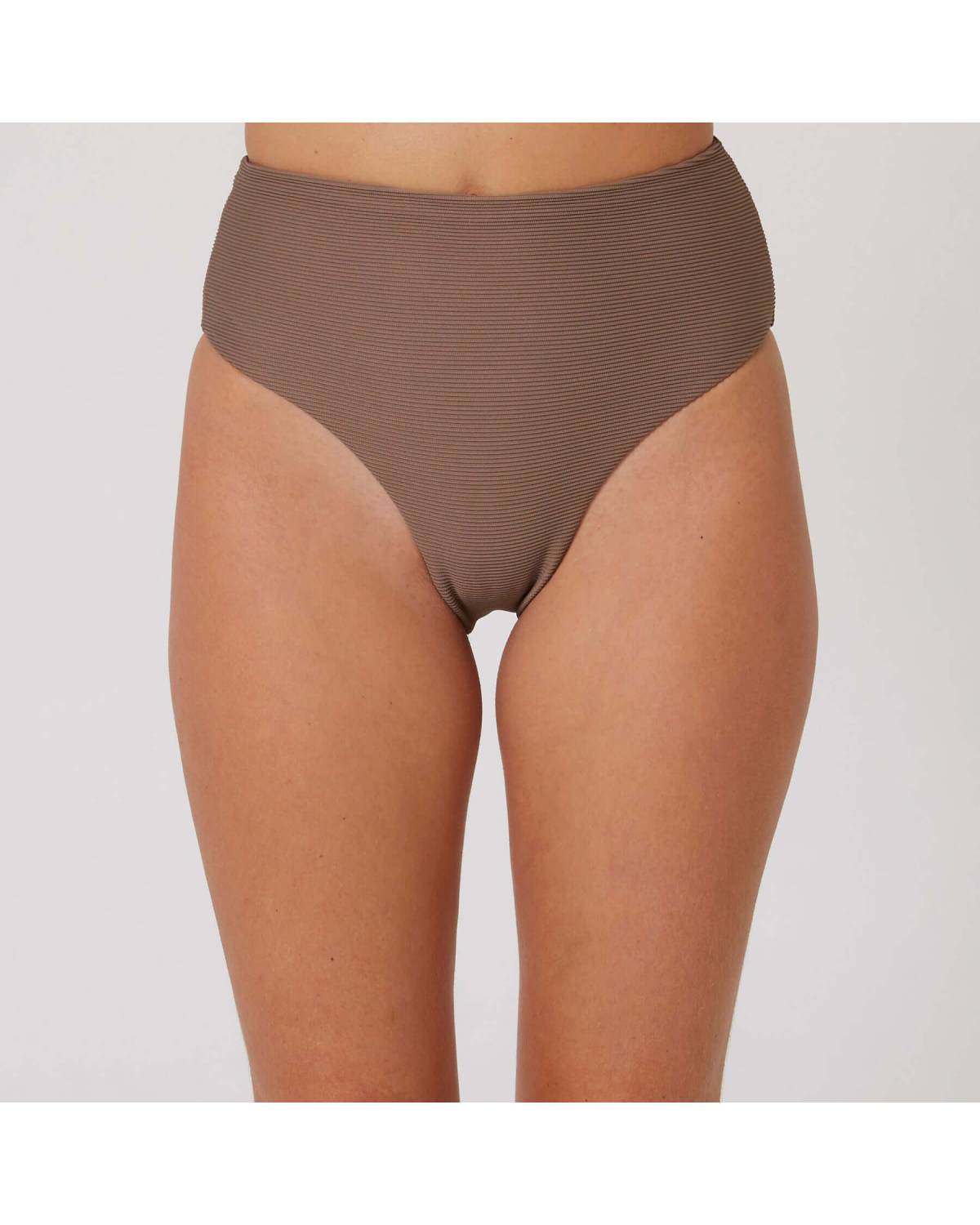 Hyams-Rib Retro Hi Pant - Mocha