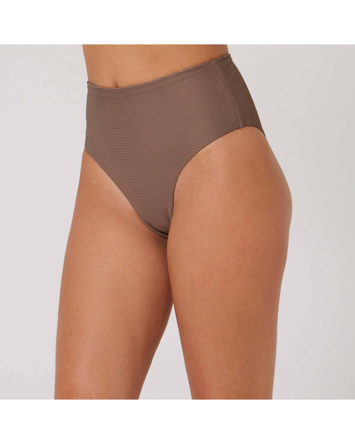 Hyams-Rib Retro Hi Pant - Mocha