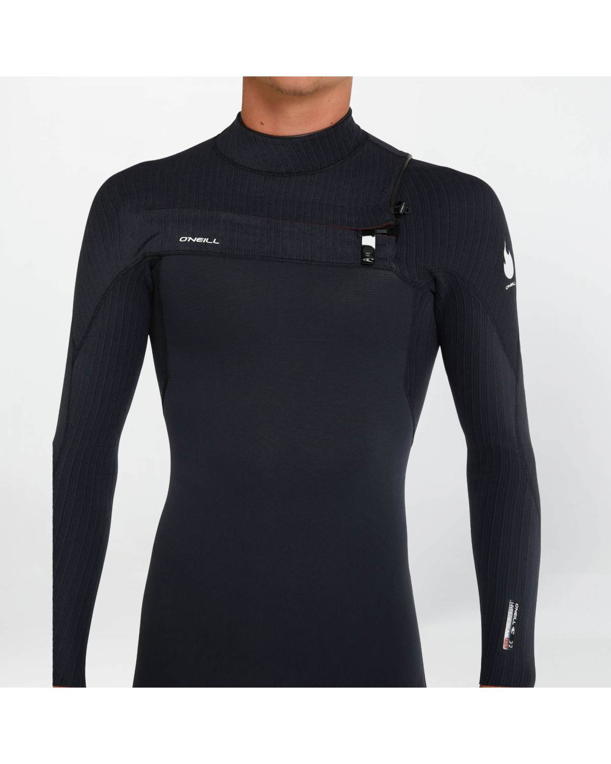 HyperFire 3/2mm Steamer Chest Zip Wetsuit - Black