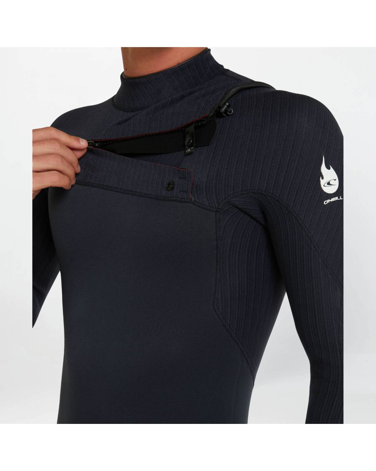 HyperFire 3/2mm Steamer Chest Zip Wetsuit - Black
