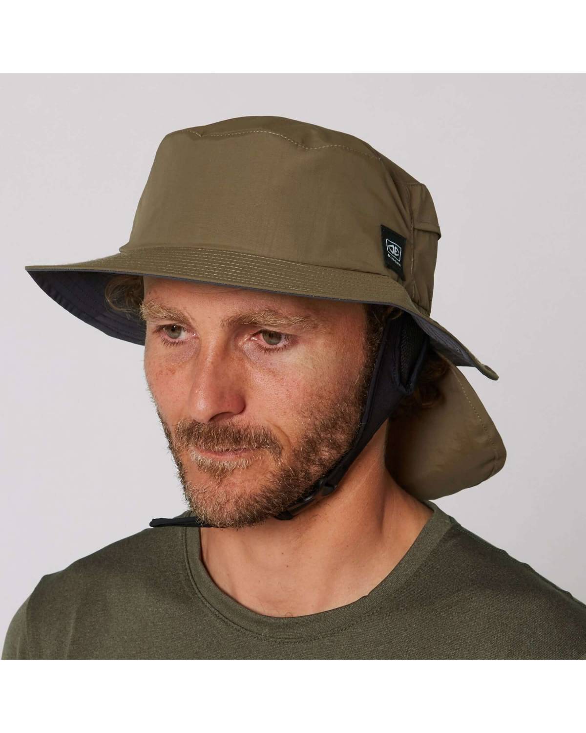 Indo Stiff Peak Surf Hat - Olive 