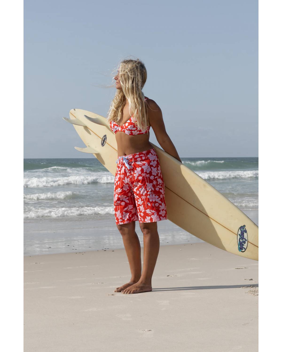 Beach lifestyle with surfboard