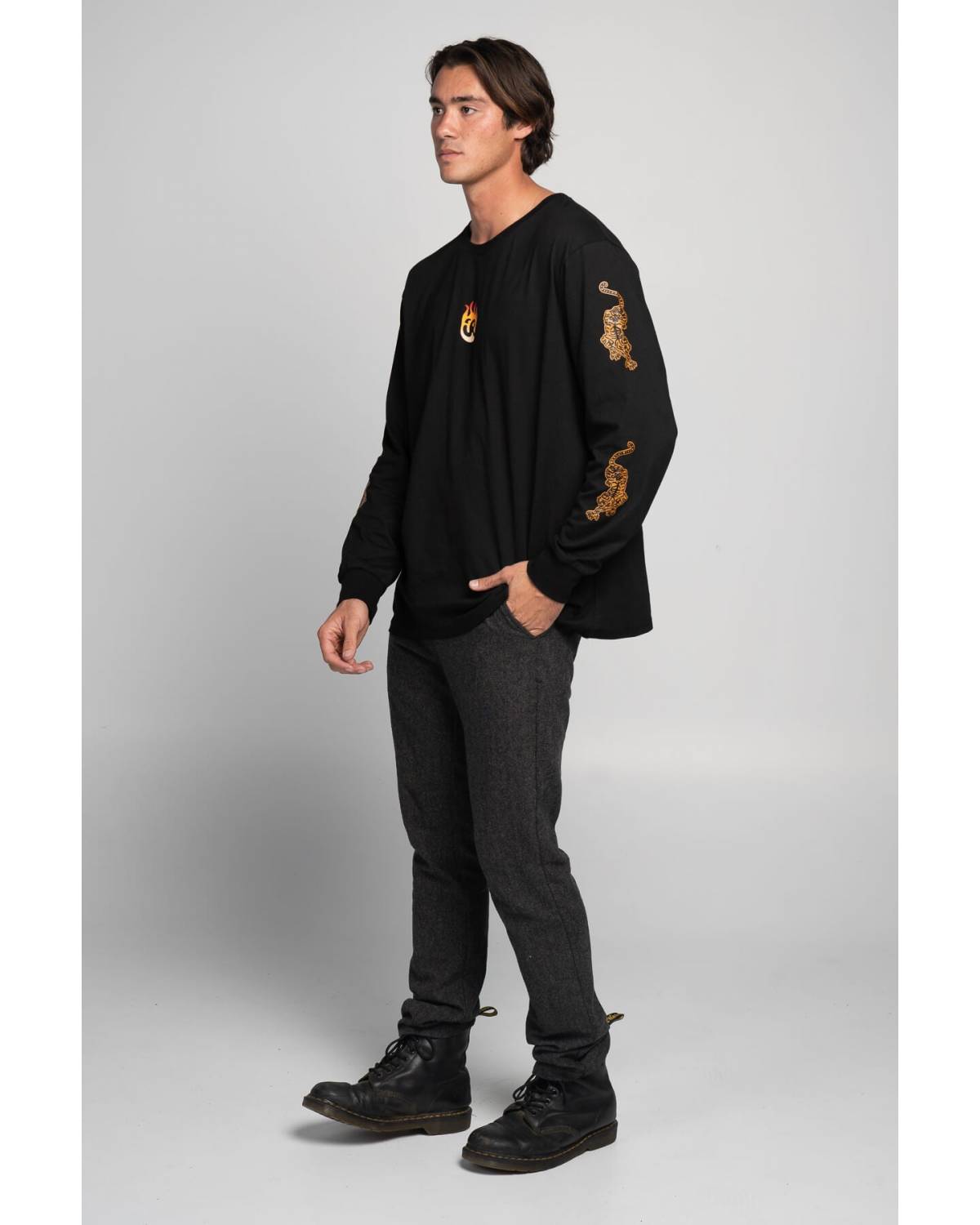 Inner Relm Bonfire Long Sleeve Hemp Tee side