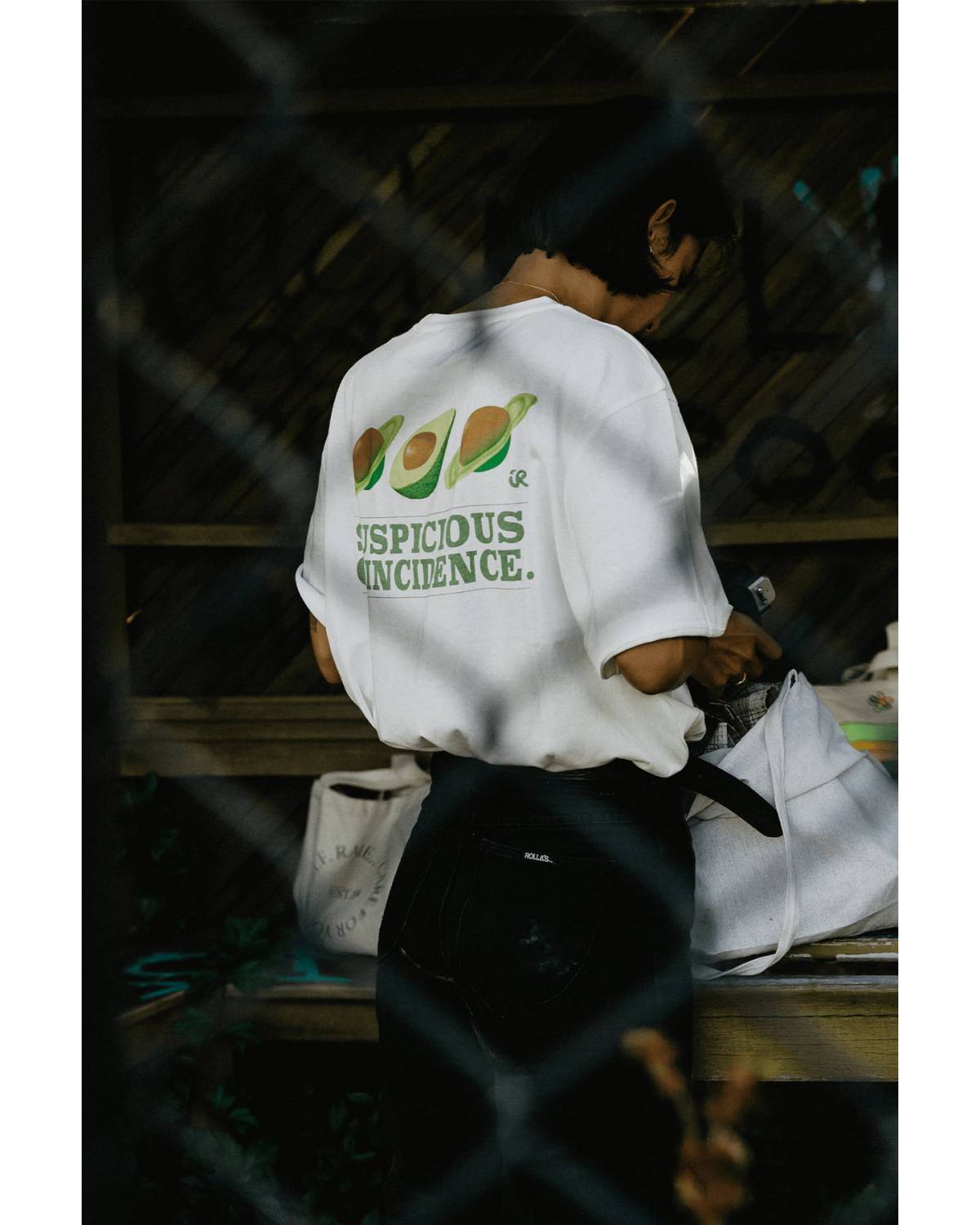 Inner Relm Suspicious Coincidence Hemp Tee back