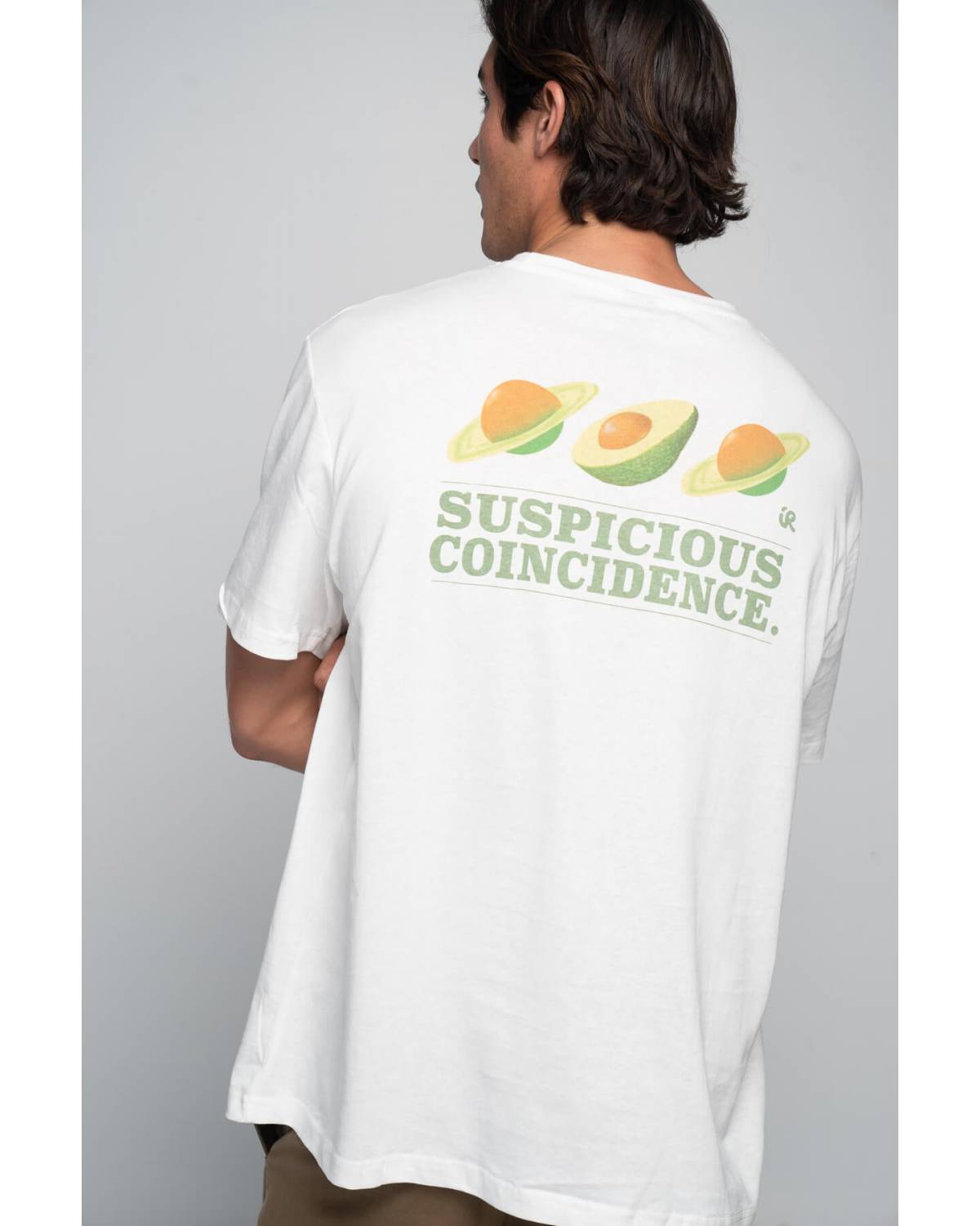 Inner Relm Suspicious Coincidence Hemp Tee back