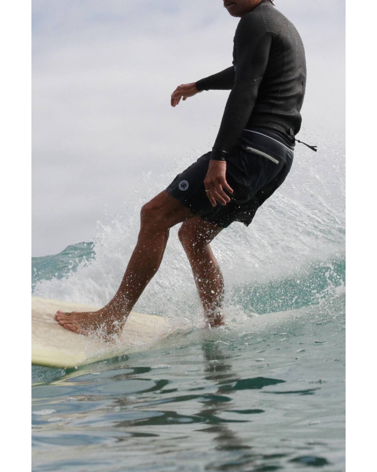 Surfing action shot