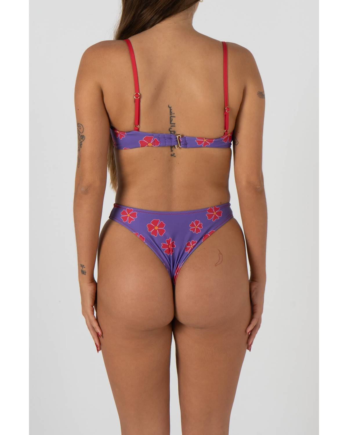 Back view on white background
