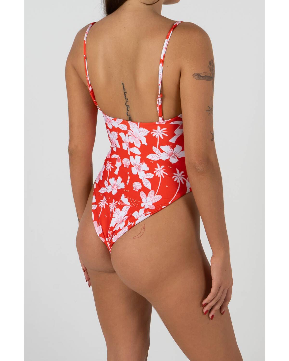 Back angle view swimsuit